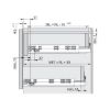 Underfloor guide full extension Dynapro Tipmatic 40 kg - UFLRGUID-DYNAP-40-FP-TIPMATIC-250