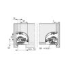 Underfloor guide full extension Dynapro Tipmatic 40 kg - UFLRGUID-DYNAP-40-FP-TIPMATIC-250