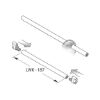 Underfloor guide full extension Dynapro Tipmatic 40 kg - UFLRGUID-DYNAP-40-FP-TIPMATIC-250