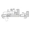 Concealed cabinet hinge, TIOMOS Impresso 110/90 E - HNGE-T-IMPRESSO-110-90-HS-BB-INRT