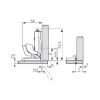TIOMOS Mirro 125 mirror and glass door hinge - HNGE-TS-CLICKON-MIRRO-125