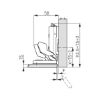 TIOMOS Mirro 125 mirror and glass door hinge - HNGE-TS-CLICKON-MIRRO-125
