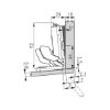 TIOMOS Mirro 125 mirror and glass door hinge - HNGE-TS-CLICKON-MIRRO-125