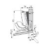 TIOMOS Mirro 125 mirror and glass door hinge - HNGE-TS-CLICKON-MIRRO-125