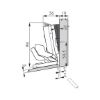 TIOMOS Mirro 125 mirror and glass door hinge - HNGE-TS-CLICKON-MIRRO-125