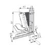 TIOMOS Mirro 125 mirror and glass door hinge - HNGE-TS-CLICKON-MIRRO-125