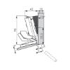 TIOMOS Mirro 125 mirror and glass door hinge - HNGE-TS-CLICKON-MIRRO-125