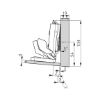 TIOMOS Mirro 125 mirror and glass door hinge - HNGE-TS-CLICKON-MIRRO-125