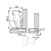 TIOMOS Impresso 160 concealed hinge - HNGE-TS-IMPRESSO-160-HS-BP-C00