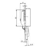 Glass door hinge, Nexis click-on 95 - HNGE-NEXCLON-GLS-SCRON-CRN-(NI)-94DGR
