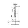 Glass door hinge, Nexis click-on 95 - HNGE-NEXCLON-GLS-SCRON-CRN-(NI)-94DGR