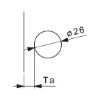 Glass door hinge, Nexis click-on 95 - HNGE-NEXCLON-GLS-SCRON-CRN-(NI)-94DGR