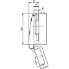 Concealed hinge, Nexis click-on 110 - HNGE-NEXCLON-PREIN-AUTM-CRN-110DGR