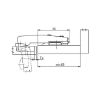 Concealed hinge Nexis Click-on, 95&deg; - HNGE-NEXCLON-SCRON52/5,5-(NI)-95DGR
