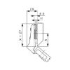 Concealed hinge, Nexis click-on 95/45 A - HNGE-NEXCLON-SCRON52/5,5-BEAR-94/45DGR
