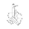 Concealed hinge, Nexis click-on 95/45 A - HNGE-NEXCLON-SCRON52/5,5-BEAR-94/45DGR