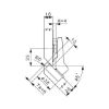 Concealed hinge, Nexis click-on 95/45 A - HNGE-NEXCLON-SCRON52/5,5-BEAR-94/45DGR