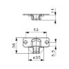 Concealed hinge, Nexis click-on 100 - HNGE-NEXCLON-SCRON52/5,5-MID-100DGR