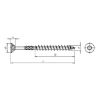 ASSY&lt;SUP&gt;&reg;&lt;/SUP&gt; 3.0 zinc nickel Timber screw - SCR-CS-MPK-WO-AW40-(P2E)-8X80/50