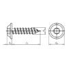 Pan head tapping screw, shape C with flange - SCR-PANHD-FLG-C-AW20-(DSS)-4,2X13
