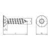 Countersunk tapping screw, C shape with AW drive - SCR-CS-WN112-C-AW25-A2-4,8X38