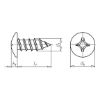 Tapping screw for Opel - SCR-PANHD-C-H2-(A2K)-OPEL-4,2X12,5