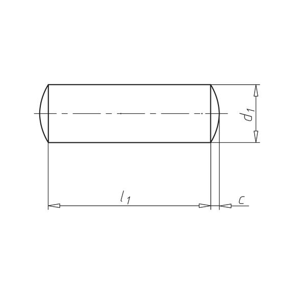 WÜRTH Malta Online Shop-Cylindrical pin, unhardened with oval points