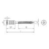 JAMO&lt;SUP&gt;&reg;&lt;/SUP&gt; spacing assembly screw wood-concrete Spacing assembly screw for wood/concrete - SCR-CS-WO/CONC-AW30-(A3K)-6X120