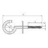 Screw hook with collar - HOK-SCR-FLG-WHITE-5X90