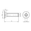 Countersunk head screw with hexagon socket - SCR-CS-ISO10642-A4/070-IH6-M10X40
