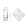Square weld nuts - NUT-WELD-SQUAR-DIN928-A2-WS14-M8