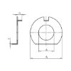 Tab washer, external tab - LOKPLT-EXTAB-DIN432-A2-D6,4