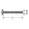 Furniture handle screw - FURNHNDLSCR-PANHD-FLG-SL-Z2-(A2K)-M4X45
