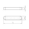Feather key, high profile - FEATHKEY-DIN6885-C45K-A-8X7X12