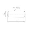 Tapered pin, unhardened - PIN-TAP-UNHDND-DIN1-A-10X50