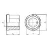Hexagonal nut with collar, 1.5xd high - NUT-FLG-DIN6331-10-1,5D-WS13-(A2K)-M8