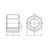 Hexagon nut with trapezoidal thread - NUT-HEX-WN6330/1-DIN103-7H-5-WS46-TR30X6