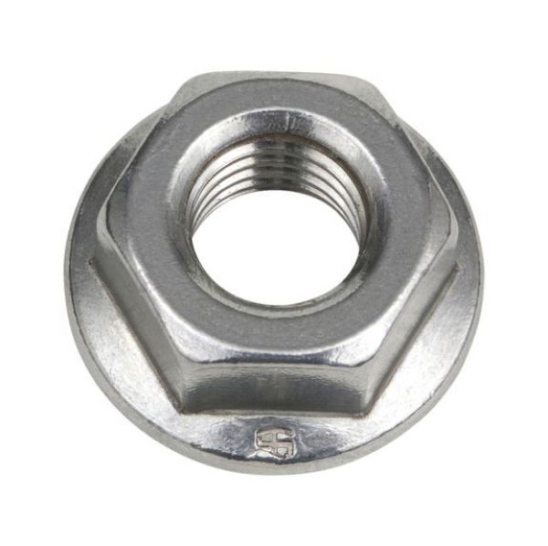 Serrated locking nut - NUT-SER-SIDIN6923-A2-WS10-M6