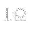 Wedge lock washer Narrow shape  - WSH-WDGELOK-SF-(DPE)-10,7X16,6X2,7