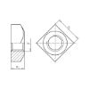 Square nut - NUT-SQUAR-DIN557-A2-WS10-M6