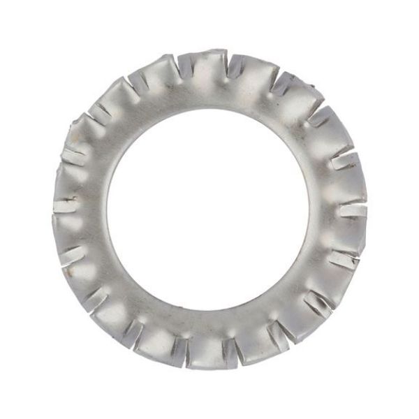 Serrated lock washer, externally serrated, shape A - WSH-SER-DIN6798-A2-AZ-D10,5