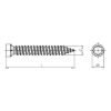 AMO&lt;SUP&gt;&reg; &lt;/SUP&gt;III spacing assembly screw 7.5 A2 type 2 cylinder head 8.0 mm - SCR-AW30-A2-7,5X132