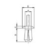 Plastic expanding rivet Type 4 - EXPNDRRIV-CITR/PEUG-PLA-BLACK