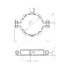 Pipe clamp TIPP&lt;SUP&gt;&reg;&lt;/SUP&gt; heavy-duty - C2C - PIPCLMP-MASSIV-M16-(267-277MM)