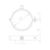 Ventilation pipe clamp Tipp&lt;SUP&gt;&reg;&lt;/SUP&gt; Aero — C2C - VENTPIPCLMP-AERO-SNAPCLOS-M8/M10-224MM