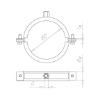 Ventilation pipe clamp Tipp&lt;SUP&gt;&reg;&lt;/SUP&gt; Aero — C2C - VENTPIPCLMP-AERO-SNAPCLOS-M8/M10-224MM