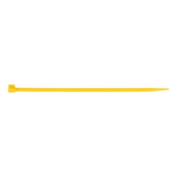 Coloured cable tie with plastic tongue closure - CBLTIE-PLA-PLALATCH-YELLOW-3,5X200MM