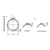 Circlip, shaft - CRCLIP-COR-DIN471-1.4122-D40X1,75