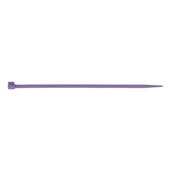 Coloured cable tie with plastic tongue closure - CBLTIE-PLA-PLALATCH-VIOLET-3,5X200MM