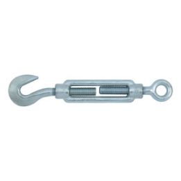 Turnbuckle with hook and eyelet - TURNBCKL-HOK/EYE-DIN1480-(A2K)-M6